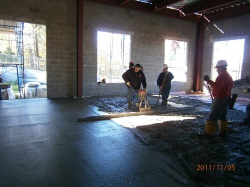 Finishers At Work On Ground Floor