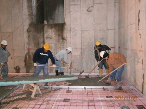 First Concrete Pour For Ground Floor