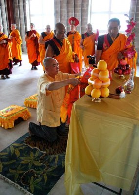 Buddha Relic Being Offered